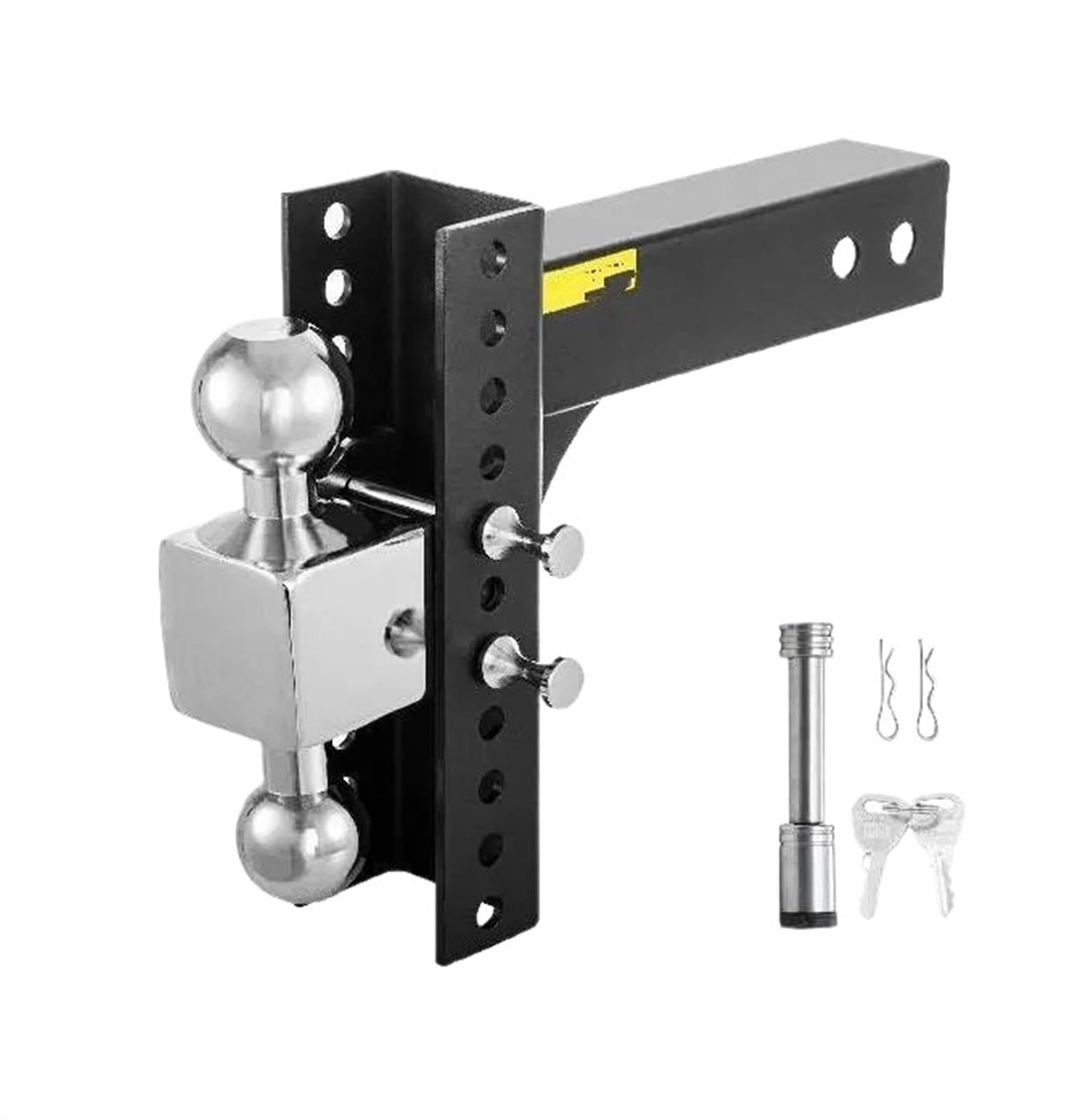 anhängerkupplung Einstellbare Anhängerkupplung 6/8" Rise & Drop Hitch Ball Mount Tow W/Key Lock Für Automotive LKW Anhänger Abschleppen Hitch(8 inch) von BUUNHI