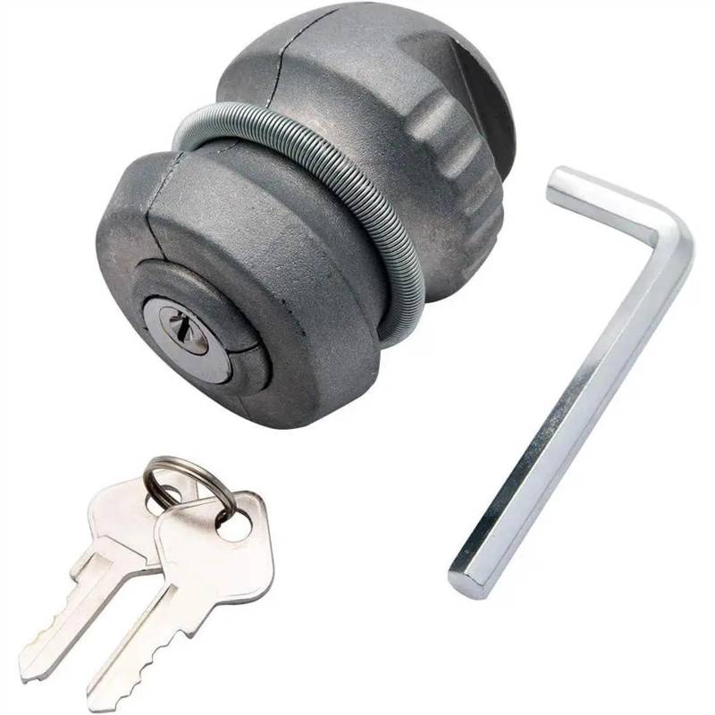 anhängerkupplung Universal Anhänger Hitch Koppler Ball Lock Anti-Diebstahl Stecker Schloss Für Boote Wohnwagen Anhänger Zubehör Anhängerschloss von BUUNHI