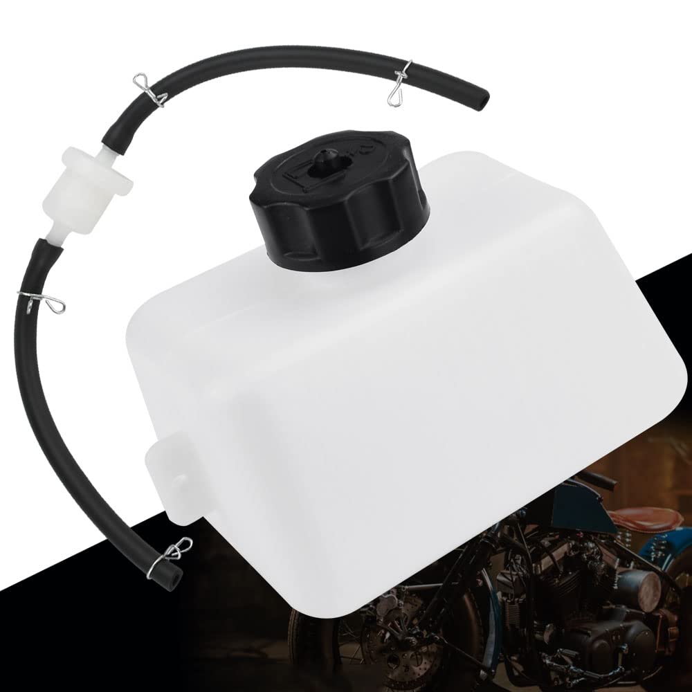 BUZIFU 1-Liter-Gas-Kraftstofftank Mini-Gastank Moto Dirt Bike Kunststoff Motorrad Benzintank pocket bike tank mit Kraftstofffilterleitung für 47-cc/49-cc-2-Takt-Mini-Kindermotorrad von BUZIFU