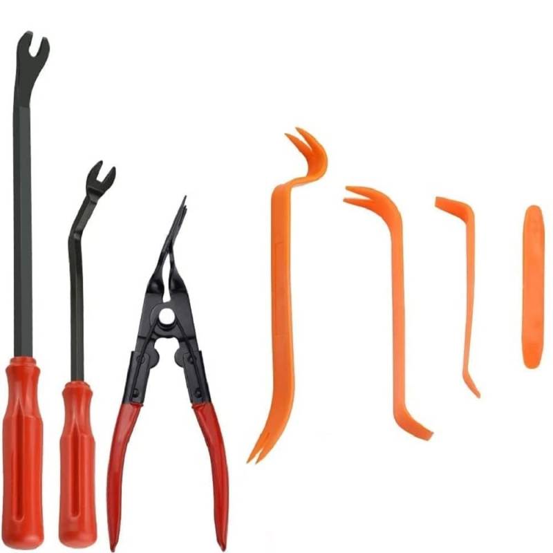 BUZIFU 7 Stück Demontage Werkzeug Auto Hebelwerkzeug Kunststoff Automotive Reparatur Werkzeug Innenraum Verkleidung Trim Tool Set Mit Stoffbeutel Lösewerkzeug Türverkleidung für Car Audio Nevigation von BUZIFU