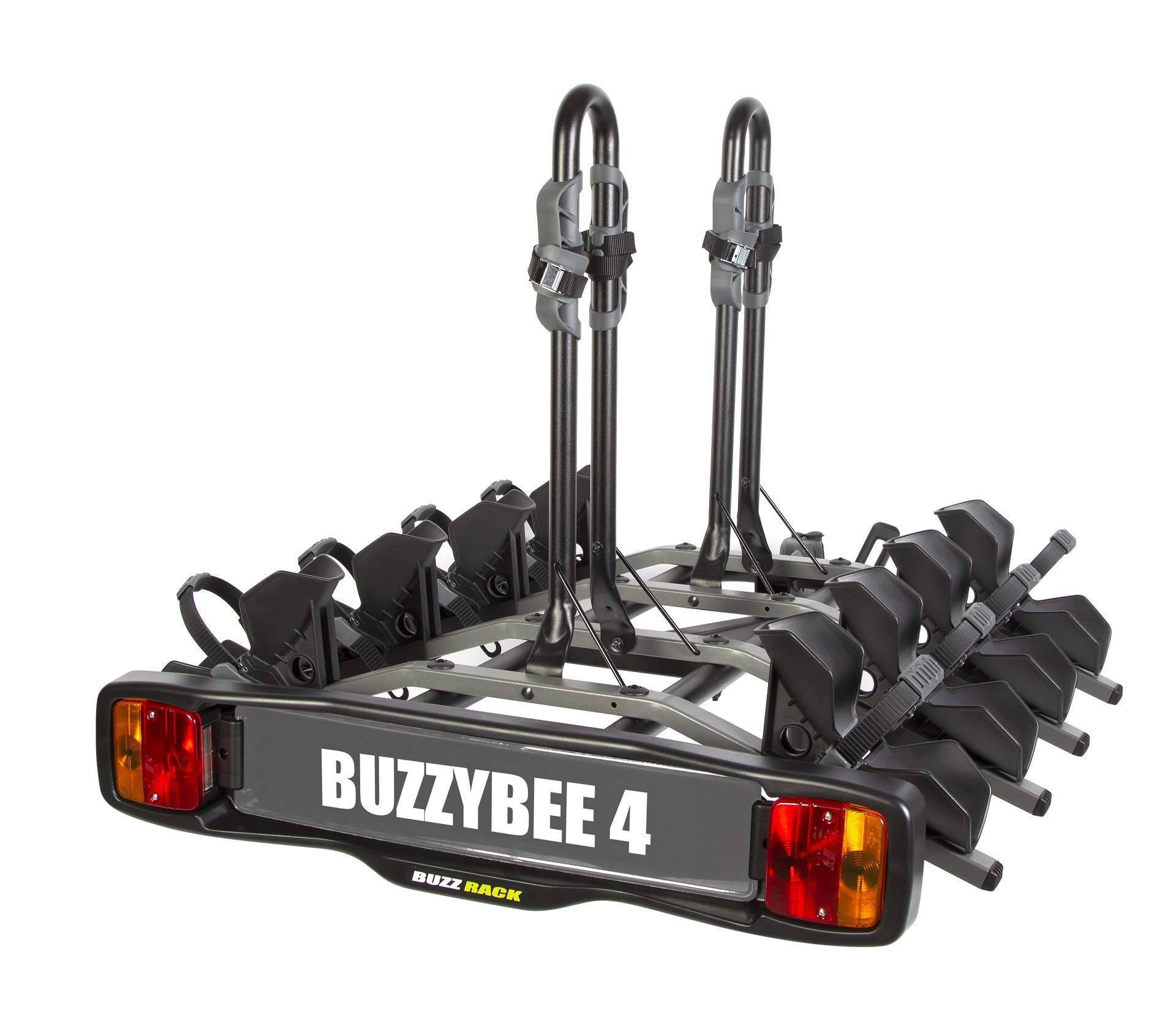 Buzzrack – New Buzzy Bee 4 Fahrradträger für Anhängerkupplung, Plattform für 4 Fahrräder von BUZZ RACK