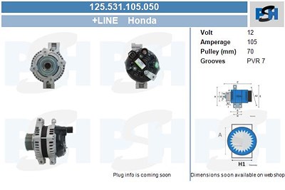 Bv Psh Generator [Hersteller-Nr. 125.531.105.050] für Honda von BV PSH