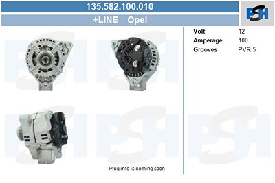 Bv Psh Generator [Hersteller-Nr. 135.582.100.010] für Opel von BV PSH