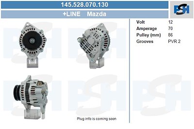 Bv Psh Generator [Hersteller-Nr. 145.528.070.130] für Ford, Mazda von BV PSH