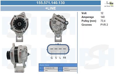 Bv Psh Generator [Hersteller-Nr. 155.571.140.130] für Mitsubishi von BV PSH