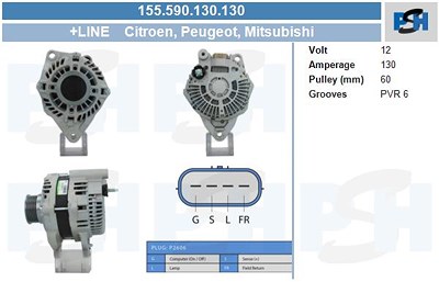 Bv Psh Generator [Hersteller-Nr. 155.590.130.130] für Mitsubishi von BV PSH