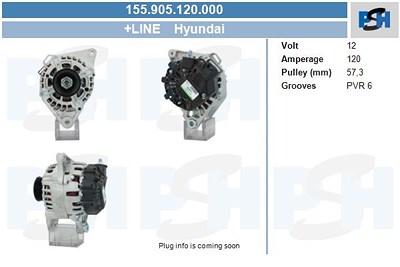 Bv Psh Generator [Hersteller-Nr. 155.905.120.000] für Hyundai, Kia von BV PSH