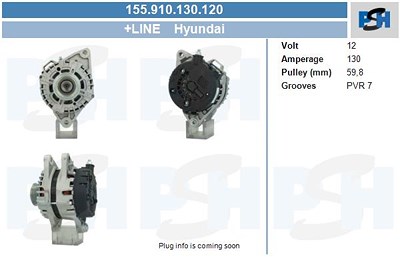 Bv Psh Generator [Hersteller-Nr. 155.910.130.120] für Hyundai von BV PSH