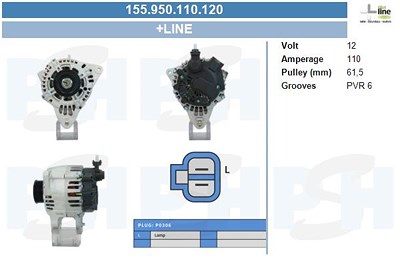 Bv Psh Generator [Hersteller-Nr. 155.950.110.120] für Hyundai, Kia von BV PSH