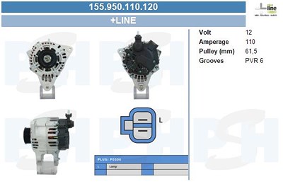 Bv Psh Generator [Hersteller-Nr. 155.950.110.120] für Kia, Hyundai von BV PSH