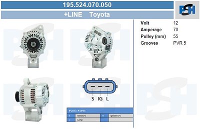 Bv Psh Generator [Hersteller-Nr. 195.524.070.050] für Toyota von BV PSH