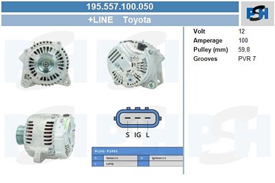 Bv Psh Generator [Hersteller-Nr. 195.557.100.050] für Toyota von BV PSH