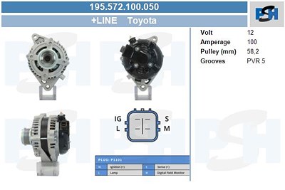 Bv Psh Generator [Hersteller-Nr. 195.572.100.050] für Toyota von BV PSH