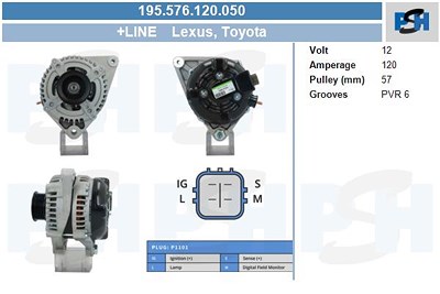 Bv Psh Generator [Hersteller-Nr. 195.576.120.050] für Lexus von BV PSH