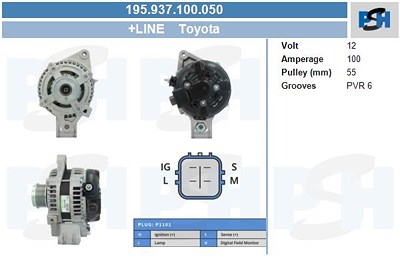 Bv Psh Generator [Hersteller-Nr. 195.937.100.050] für Toyota von BV PSH
