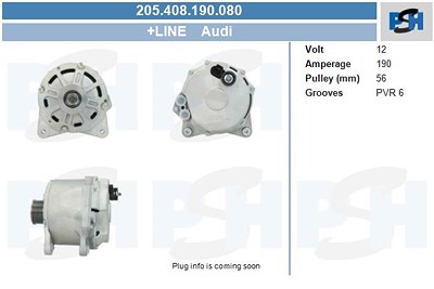 Bv Psh Generator [Hersteller-Nr. 205.408.190.080] für Audi, VW von BV PSH