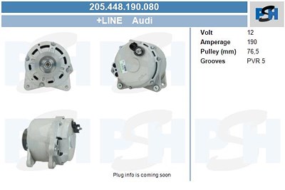 Bv Psh Generator [Hersteller-Nr. 205.448.190.080] für Audi von BV PSH