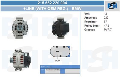 Bv Psh Generator [Hersteller-Nr. 215.552.220.004] für BMW von BV PSH