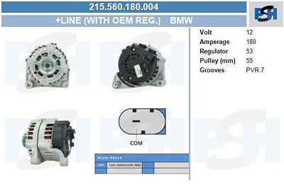 Bv Psh Generator [Hersteller-Nr. 215.560.180.004] für BMW von BV PSH