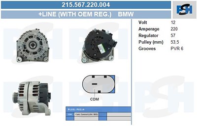 Bv Psh Generator [Hersteller-Nr. 215.567.220.004] für BMW von BV PSH