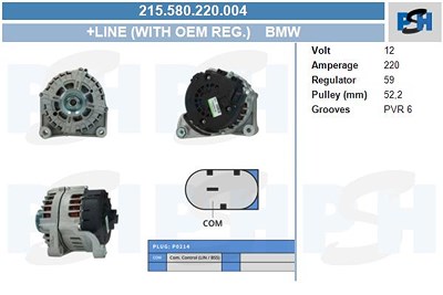 Bv Psh Generator [Hersteller-Nr. 215.580.220.004] für BMW von BV PSH