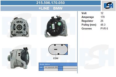 Bv Psh Generator [Hersteller-Nr. 215.596.170.050] für BMW von BV PSH