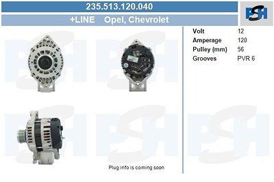 Bv Psh Generator [Hersteller-Nr. 235.513.120.040] für Chevrolet, Opel von BV PSH