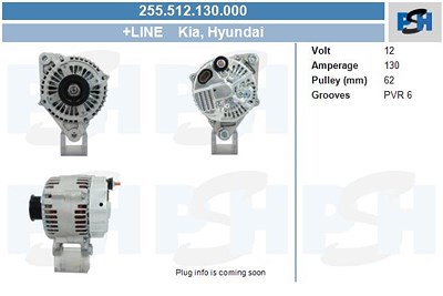 Bv Psh Generator [Hersteller-Nr. 255.512.130.000] für Hyundai, Kia von BV PSH