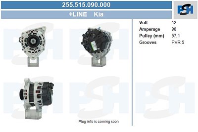 Bv Psh Generator [Hersteller-Nr. 255.515.090.000] für Hyundai, Kia von BV PSH