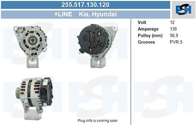 Bv Psh Generator [Hersteller-Nr. 255.517.130.120] für Hyundai, Kia von BV PSH