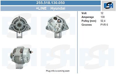 Bv Psh Generator [Hersteller-Nr. 255.518.130.050] für Hyundai von BV PSH