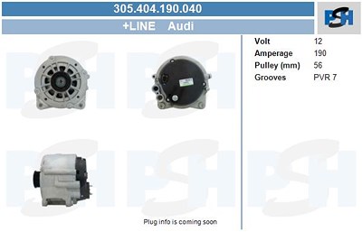 Bv Psh Generator [Hersteller-Nr. 305.404.190.040] für Audi von BV PSH