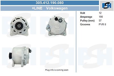 Bv Psh Generator [Hersteller-Nr. 305.412.190.080] für Porsche, VW von BV PSH