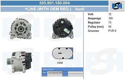 Bv Psh Generator [Hersteller-Nr. 305.901.180.004] für Audi, Man, Seat, Skoda, VW von BV PSH