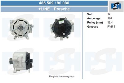 Bv Psh Generator [Hersteller-Nr. 485.509.190.080] für Porsche von BV PSH