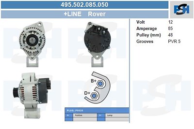 Bv Psh Generator [Hersteller-Nr. 495.502.085.050] für Mg von BV PSH