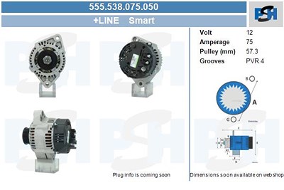 Bv Psh Generator [Hersteller-Nr. 555.538.075.050] für Smart von BV PSH