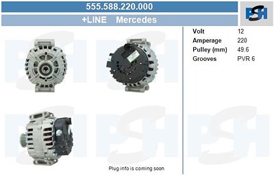 Bv Psh Generator [Hersteller-Nr. 555.588.220.000] für Mercedes-Benz von BV PSH