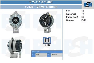 Bv Psh Generator [Hersteller-Nr. 575.011.070.000] für Renault von BV PSH