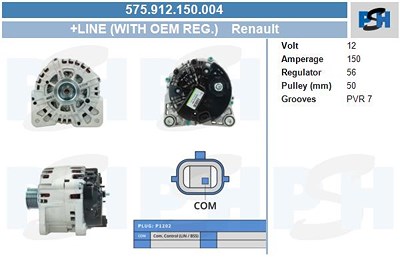 Bv Psh Generator [Hersteller-Nr. 575.912.150.004] für Renault von BV PSH