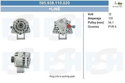 Bv Psh Generator [Hersteller-Nr. 595.938.110.020] für Ford von BV PSH