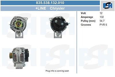 Bv Psh Generator [Hersteller-Nr. 835.538.132.010] für Jeep von BV PSH