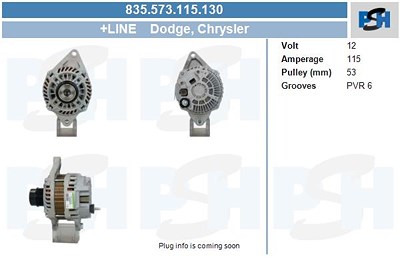 Bv Psh Generator [Hersteller-Nr. 835.573.115.130] für Chrysler, Dodge, Jeep von BV PSH