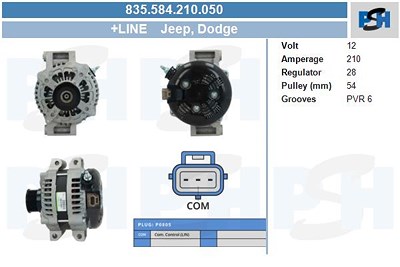 Bv Psh Generator [Hersteller-Nr. 835.584.210.050] für Dodge, Jeep von BV PSH