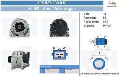 Bv Psh Lichtmaschine 90A [Hersteller-Nr. 305.527.090.010] von BV PSH