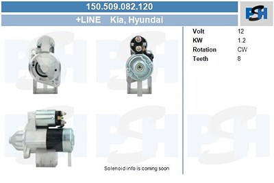 Bv Psh Starter [Hersteller-Nr. 150.509.082.120] für Hyundai, Kia von BV PSH