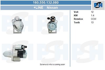 Bv Psh Starter [Hersteller-Nr. 160.550.132.080] für Nissan von BV PSH