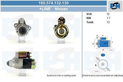 Bv Psh Starter [Hersteller-Nr. 160.574.132.130] für Nissan von BV PSH