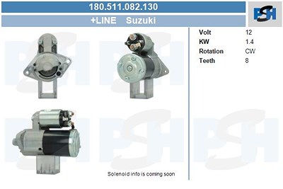 Bv Psh Starter [Hersteller-Nr. 180.511.082.130] für Suzuki von BV PSH