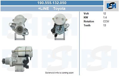 Bv Psh Starter [Hersteller-Nr. 190.555.132.050] für Lexus, Toyota von BV PSH